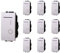 10 Pezzi Interruttore Bipolare, Compatibile Con Bticino Living Light (Bianco)