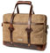 DRAKENSBERG Aktentasche 'Noah' für Herren aus gewachstem Canvas mit Leder - wasserabweisende Laptoptasche, 10L - Khaki-Sand, DR00601