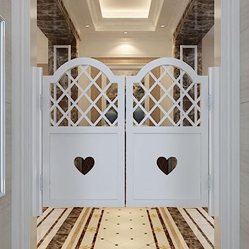 Puertas Abatibles Parte Superior Arqueada de La Puerta Abatible Blanca, Puertas de Café de Salón con Herrajes de Ajuste, Puertas de Media Cintura para Entrada, Decoración del Hogar Personalizable ( Si