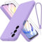THIYUFUNS Cover per Samsung Galaxy A25 5G con 2 Pezzi HD Vetro Temperato Pellicola Protettiva,Liquid Silicone TPU Custodia 360 Antiurtfio Gradi Cover per Samsung Galaxy A25 5G (6.5) - Viola