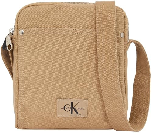 Calvin Klein Herren Umhängetasche Sport Essentials Reporter mit Reißverschluss, Beige (Savannah Tan), Einheitsgröße
