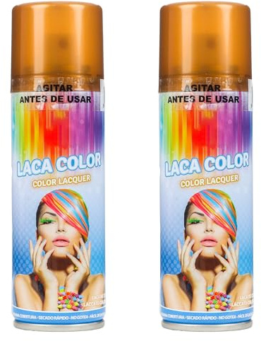 H HANSEL HOME Spray Pelo Color Temporal - Fácil de Lavar, Brillo Deslumbrante para Todo Tipo de Cabello, Marron, 125ml x 2 unidades