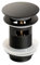 Bonde de Lavabo Bouchon de vidange Pop-Up for lavabo de Salle de Bains, en Or brossé, Noir Mat, Blanc, Or Rose, Or, Chrome, Accessoires de lavabo (Color : Black with Hole)