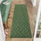 Biscpro Fußmatte Grün 50x120cm Innen und Außen, Waschbar Fussmatte, Wasserdicht Türmatte, Rutschfester Schmutzfänger Teppich für Eingang, Haustür, Patio, Flur, Garten