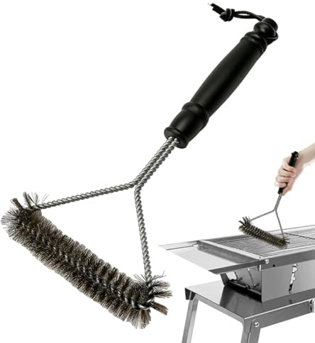 Grillbürste - BBQ Reinigungsbürste, BBQ Bürste für Grillreinigung | Drahtgrillbürste mit rutschfestem Griff, Grillbürste zum Reinigen von Holzkohlegrill, Elektrogrill, Gaas Grill, 30,5 cm
