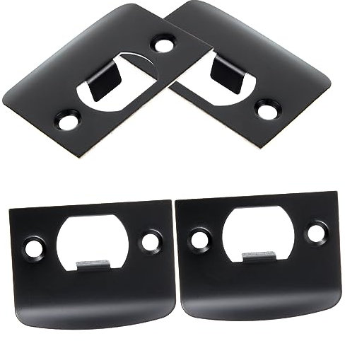 LIFKICH 4pcs Stainless Steel Door Reinforcement Kit Strike Plate Keyhole Cover for Yale Locks Home Office Security