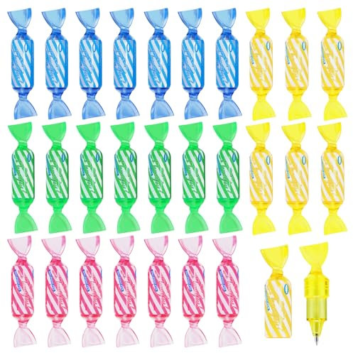 VICHOS Gadget Compleanno Bambini, Regalini Fine Festa Compleanno-Penna Neutra a 4 Colori (28 Pezzi), Penna Neutra, Set Penna Neutra