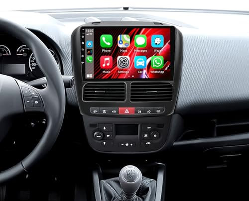 SIXWIN 2+64G Android 13 Autoradio für FIAT Doblo 2010-2015/Opel Combo 2011-2018 mit Carplay/Android Auto/Mirrorlink,9 Zoll Kapazitive Touchscreen Unterstützt WiFi/GPS/FM/Bluetooth/SWC