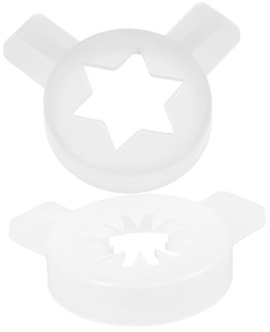 TOPBATHY 2pcs Ice Cream Machine Nozzle Accessories Shaping Tips Fitting Lids Efficient Dispensing Versatile for Desserts Easy Maintenance (Snowflake)