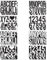 16 Blatt Buchstaben Aufkleber Groß, 4 Zoll Buchstaben Zum Aufkleben Schwarz/Weiß Aufkleber Zahlen Groß, Selbstklebend Buchstaben Sticker Groß für Scrapbooking, Poster, Briefkasten, Fenster