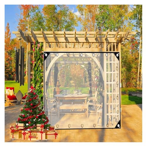 ZHZHXR 420g/m² PVC Imperméable Épaissie, Bâche de Protection Exterieur Résistant aux Intempéries Bâche Multi-usages pour Jardin Plantes Serre (3x4m)