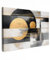 MuchoWow© Leinwand Bilder Groß 120x80 cm XXL Wanddeko Wohnzimmer Aesthetic Room Decor Deko Zimmer Wandbilder Modern Bild auf Leinwand Abstrakt - Gold - Silber - Formen - Ästhetisch - Modern