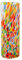 MurArt Bicchieri di Murano Set da 6 bicchieri da 300ml Collezione Tower in vetro soffiato a mano in lavorazione artigianale Made in Italy (Multicolor, Vaso)