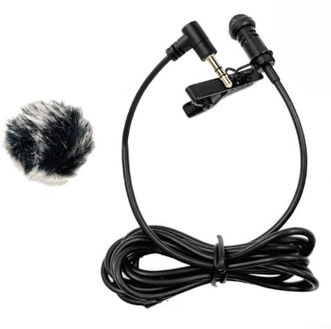 Microfono Lavalier compatto da 1 5 m, compatibile con sistemi GoPro e DJL, ideale per interviste e vlog