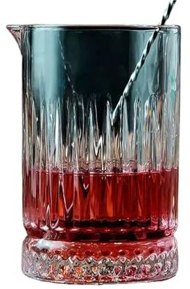 CQJJXKYC Cocteleras Coctelera Profesional para Mezclar cócteles, Vaso de Cristal, Barra mezcladora para Barman, Herramienta para agitar Tazas Juego de Cocktail Shaker(Aurora)