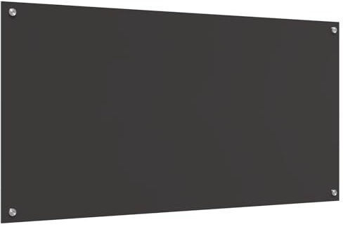 vidaXL Rivestimento per Cucina Grigio Scuro 120x60x0,6 cm in Vetro Temperato