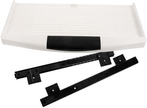 DIYEAH Keyboard Tray Drawer Style 14 Inch Abs Plastic Keyboard Storage Plate Side Mount Slides Desk Organizer Under Desk Storage for Office and Home