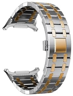 Cinturino for orologio di lusso in acciaio inossidabile Adatto for Samsung Galaxy Watch Ultra 47mm(Silver Rose Gold)