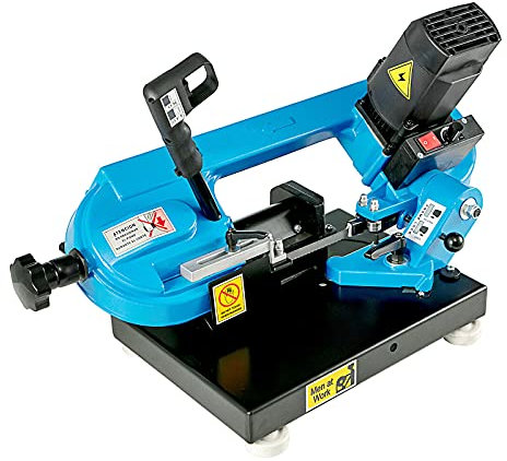Sega a nastro da banco con potenza di 1000 W e controllo continuo della velocità per un taglio preciso di legno, metallo, fibra di vetro e plastica