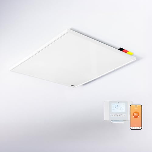 Könighaus Smart 2.0 Infrarot Deckenheizung - 300 Watt - Starter-Set inkl. Raumthermostat - App-Steuerung, Multiroom, Elektroheizung & 5 Jahre Herstellergarantie