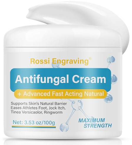 Herbal Antifungal Cream - Tea Tree Oil Anti Fungal Cream with Aloe Vera, Lavender & Eucalyptus, Suitable for Athletes Foot, Ringworm, Jock Itch - Plant-Based, Fast-Acting Formula - 100g