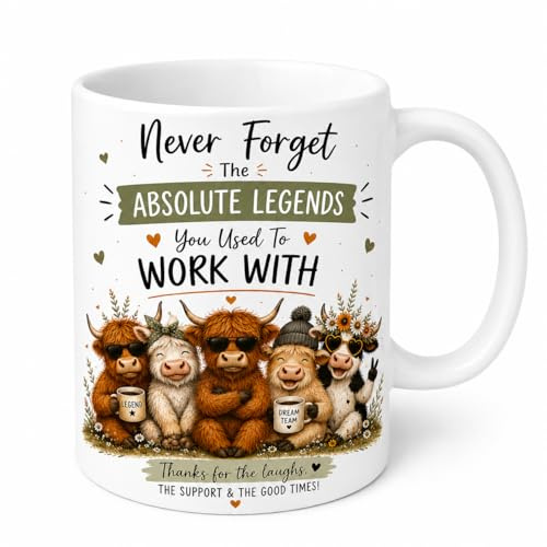 Brew Crew Gifts Never Forget the Absolute Legends You Used to Work with Ceramic Mug, Funny Leaving Gift, Dishwasher Safe