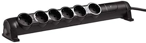 LEGRAND, drehbare Steckdosenleiste mit Master-Slave-Funktion für automatisches Ein/Aus-Schalten, 6 Steckdosen (6-fach), Schutz vor Überspannung und Überlast, 1x Master, 4x Slave,1x Always-On, 694613