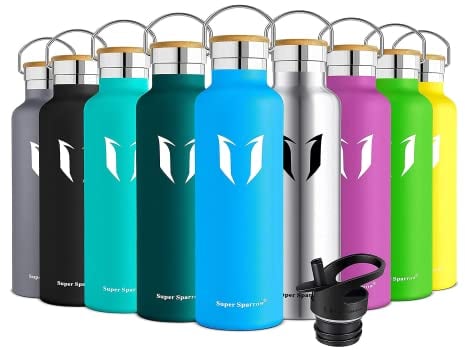 Super Sparrow Gourde Isotherme - Bouteille Isotherme - 500ml - Gourdes Inox Bouche Standard - Gourde Enfant sans BPA, pour Sport, Gym, Voyage