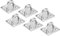 Sourcingmap 316 Stainless Steel 5mm Thick Ring Square Sail Shade Pad Eye Plate Boat Rigging 6pcs