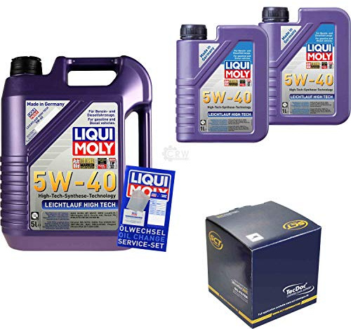 Filter Set Inspektionspaket 7 Liter Motoröl Leichtlauf High Tech 5W-40 SCT Germany Ölfilter