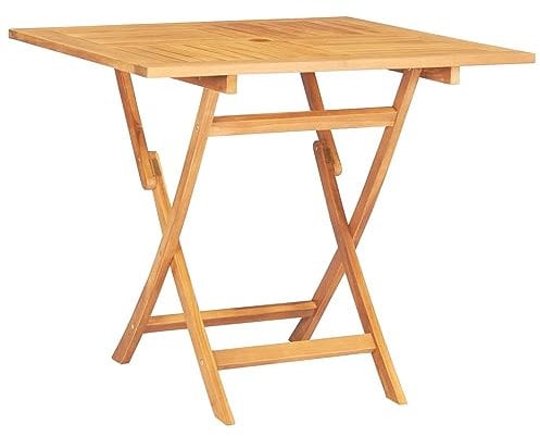 Klappbarer Gartentisch 85x85x76 cm Teak Massivholz