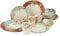 CreaTable, 22498, Serie Crimson, 16-teiliges Geschirrset, Kombiservice aus Steingut, spülmaschinen- und mikrowellengeeignet, Qualitätsproduktion