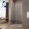 Rahmenlos Faltbare Duschtür Nische 80 cm Nischentür Dusche Nischenfalttür Drehfalttür Falttür 6 mm ESG Sicherheitsglas mit NANO Beschichtung | Verstellbereich 80-83,5 cm | Höhe 195 cm | AQUABATOS