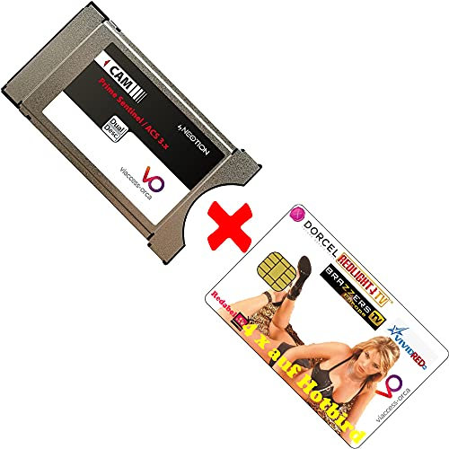 Redabel Redlight Sat Viaccess Erotik Paket: 4 Kanäle 6 Monate Hotbird-13° Karte + CI-Modul