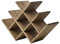 KIRIGEN 8-Bottle Countertop Wine Rack - Wine Bottle Holder for Bar Table/Wine Cabinet Free Standing - Wood 3-Tier Wine Display and Storage Shelves Dark Brown XHJJ3-DBR