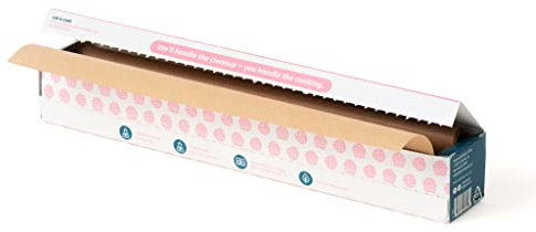 for good: papel pergamino, 24 hojas medias – papel de hornear natural marrón precortado – sin blanquear certificado FSC – no tóxico, sin cloro, papel antiadherente recubierto de silicona para horno