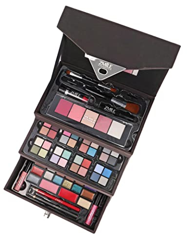 ZMILE COSMETICS Beauty Case Velvety (dark grey) Kosmetikkoffer vegane Kosmetik mit Schminke - Make Up Set für unterwegs, zum Reisen und Verschenken