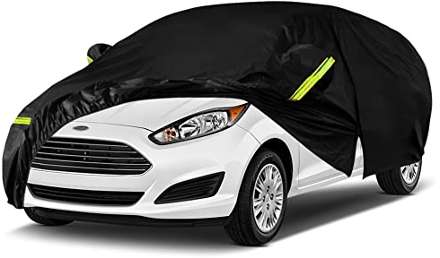 Auto Abdeckung Vollgarage Passend für F-ord Fiesta 2008-2022, Auto Abdeckplane Wasserdicht Atmungsaktiv für Regen Sonne Staub Schutz
