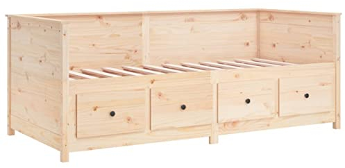 Susany Tagesbett Sofabett Gästebett Sofa Bettsofa Couch Bett Bettcouch Sofa Couch Bettgestell Schlafsofa Holzbett Bettrahmen Schlafsessel Schlafcouch 197,5 x 82 x 80 cm (L x B x H) Mit Schubladen