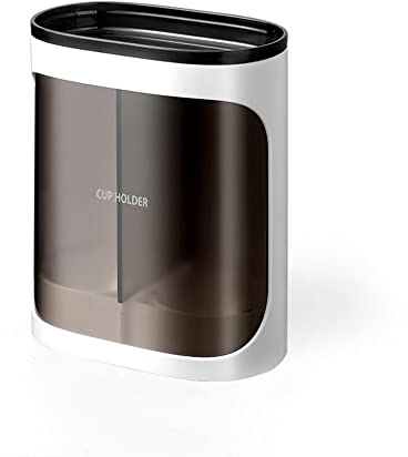Chonor Dispenser di Tazze di Carta, Design a Doppio Antipolvere Trasparente Portabicchieri di Distributori d'Acqua, per Bicchieri di Plastica, Bicchieri di Carta e Coni di Carta ecc(bianco)