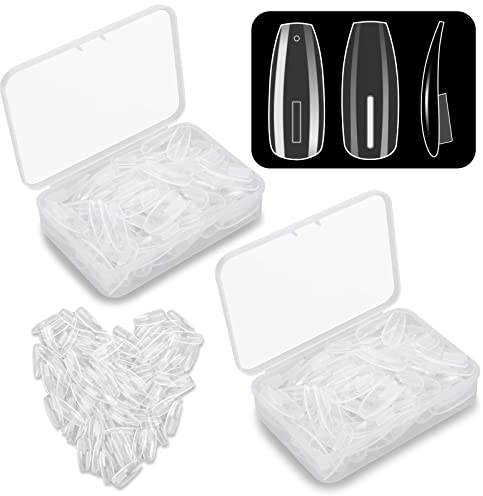 200PCS Ersatz Transparente Nagel Tips: Acryl Nageltips Für Übungshand Für Nageldesign