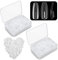 200PCS Ersatz Transparente Nagel Tips: Acryl Nageltips Für Übungshand Für Nageldesign