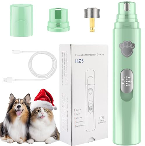 VIWIK Dog Nail Grinder, 2-Speed Rechargeable Dog Nail Trimmers for Large Medium & Small Dogs, Upgrade Professional Electric Pet Paws Grooming, Quiet Puppy Grooming Tool, for Dogs Cats