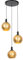 Qazqa - Design Design-Hängelampe I Pendellampe I Pendelleuchte schwarz mit Gold I Messingglas 3-flammig - Bert I Wohnzimmer I Schlafzimmer - Rund - LED geeignet E27