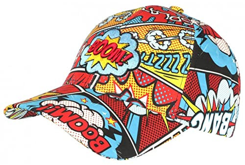 Nyls Création Cap Pop Orange und Rot City Streetwear Print Original Boom Baseball – Größe: Einheitsgröße – Farbe: Orange – Herren, Orange, Einheitsgröße
