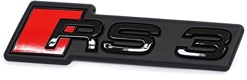 Audi 8Y0853736AT94 Schriftzug RS3 Kühlergrill Clip Emblem Logo Plakette, schwarz/rot