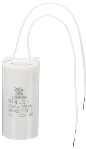 PATIKIL CBB60 12.5uf 1Stk Laufen Kondensator AC 450V 2 Drähte 50/60Hz Zylinder 60x30mm für Wasser Pumpen Waschmaschinen Motor Start