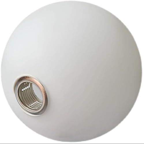 HOMEXO Abat-Jour en Verre Blanc crème Boule Ronde for Cour, Chambre à Coucher, Salon, Abat-Jour givré Dia10/12/15 cm matériau en Verre 2 cm Port Unique 1 pièce (Size : Dia 15cm)