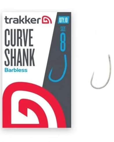 Trakker Haken mit kurzem Schaft, ohne Widerhaken, 10 Stück (Größe 8)