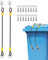 totpuc 2-Piece Outdoor Universal Trash Can Lid Lock - Trash Can Lid Metal Lock Kit, Rubber Coated, Protect Against Hurricane Weather & Rainy & Snowy Days